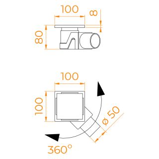 Душевой трап RGW Drain Leo-02-10Gb 60210210-06 золото матовое